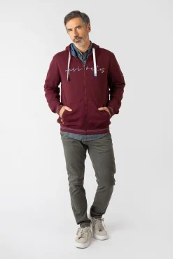 Sudadera abierta con capucha y bolsillos