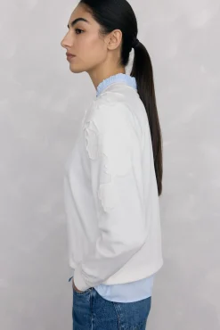 Sudadera bordados flores