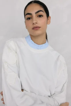 Sudadera bordados flores