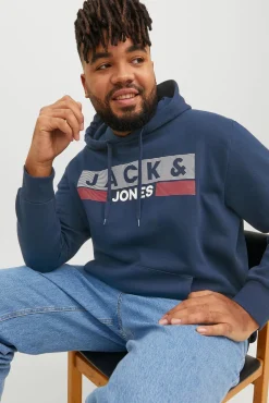 Sudadera capucha print logo PLUS