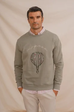 Sudadera con bordado frontal