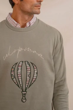 Sudadera con bordado frontal