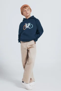 Sudadera con capucha bici niño