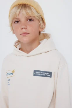 Sudadera con capucha frase niño