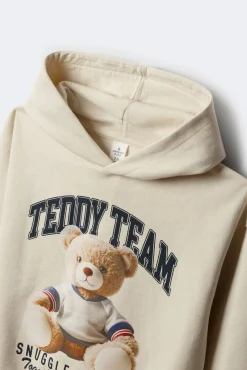 Sudadera con capucha osito niña