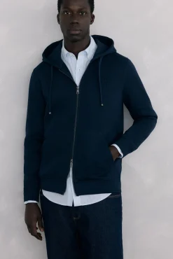 Sudadera con capucha tejido técnico