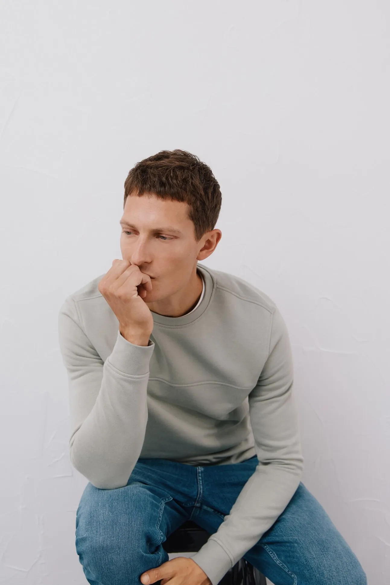 Sudadera cuello caja