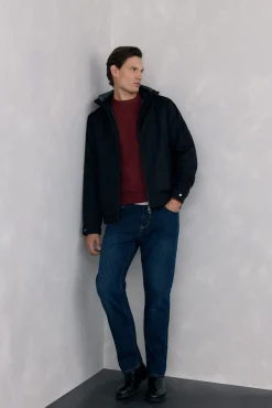 Sudadera cuello caja tejido técnico