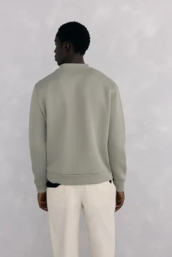 Sudadera cuello caja tejido técnico