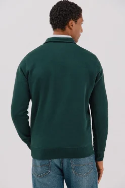 Sudadera cuello polo cremallera