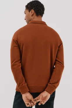 Sudadera cuello polo cremallera