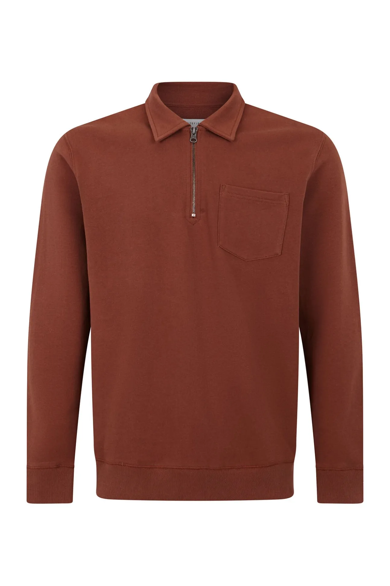 Sudadera cuello polo cremallera