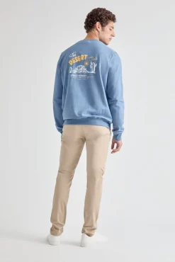 Sudadera de cuello redondo estampada