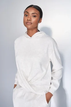 Sudadera drapeado blanco