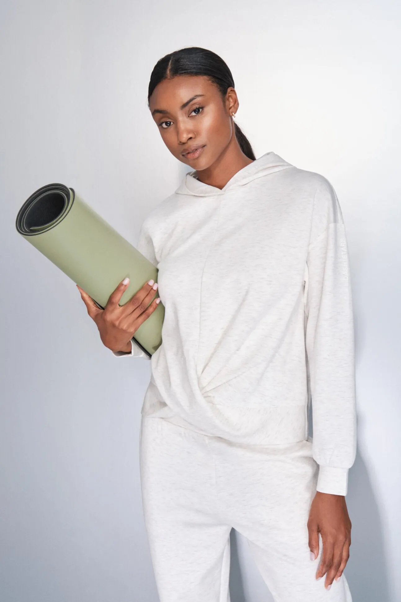 Sudadera drapeado blanco