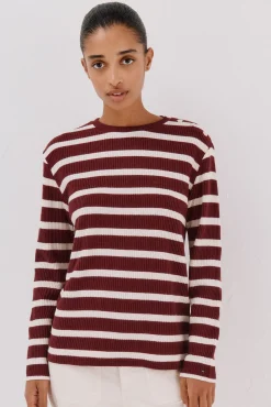 Sudadera estructura rayas