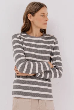 Sudadera estructura rayas