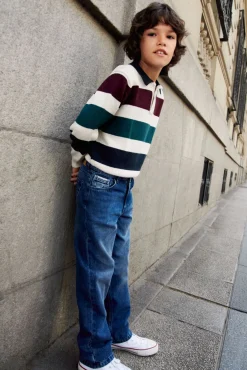 Sudadera polera rayas niño