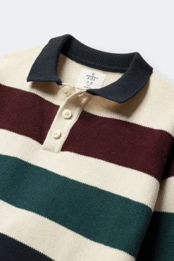 Sudadera polera rayas niño