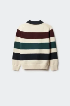 Sudadera polera rayas niño