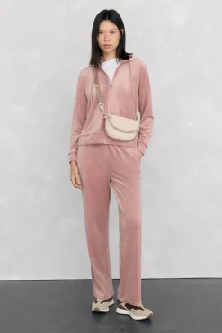 Sudadera terciopelo capucha activewear