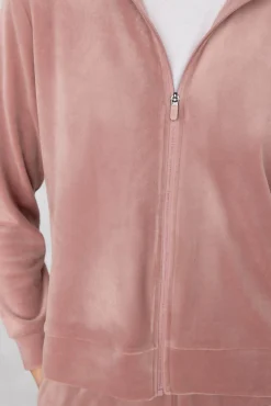 Sudadera terciopelo capucha activewear