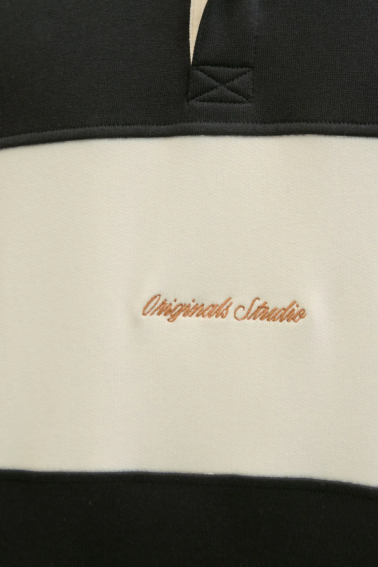 Sudadera tipo polo franja