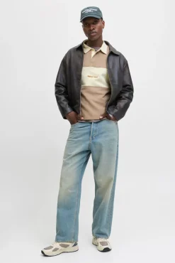 Sudadera tipo polo franja