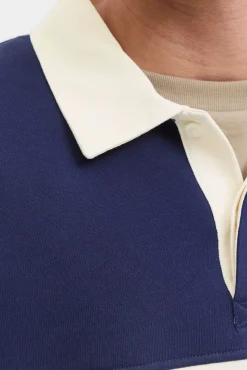 Sudadera tipo polo franja