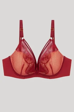 Sujetador bralette encaje floral efecto push up