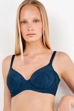 Sujetador de capacidad en tono azul petróleo