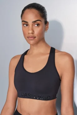Sujetador deportivo 4D Stretch mayor cobertura negro