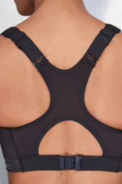 Sujetador deportivo 4D Stretch mayor cobertura negro