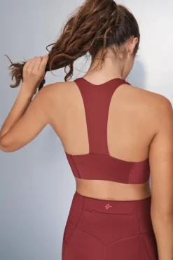 Sujetador deportivo 4D Stretch granate