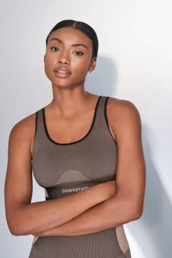 Sujetador deportivo marrón SEAMLESS FIT