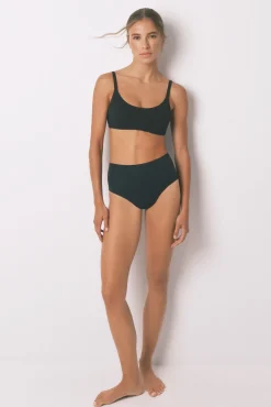 Sujetador tipo top algodón negro