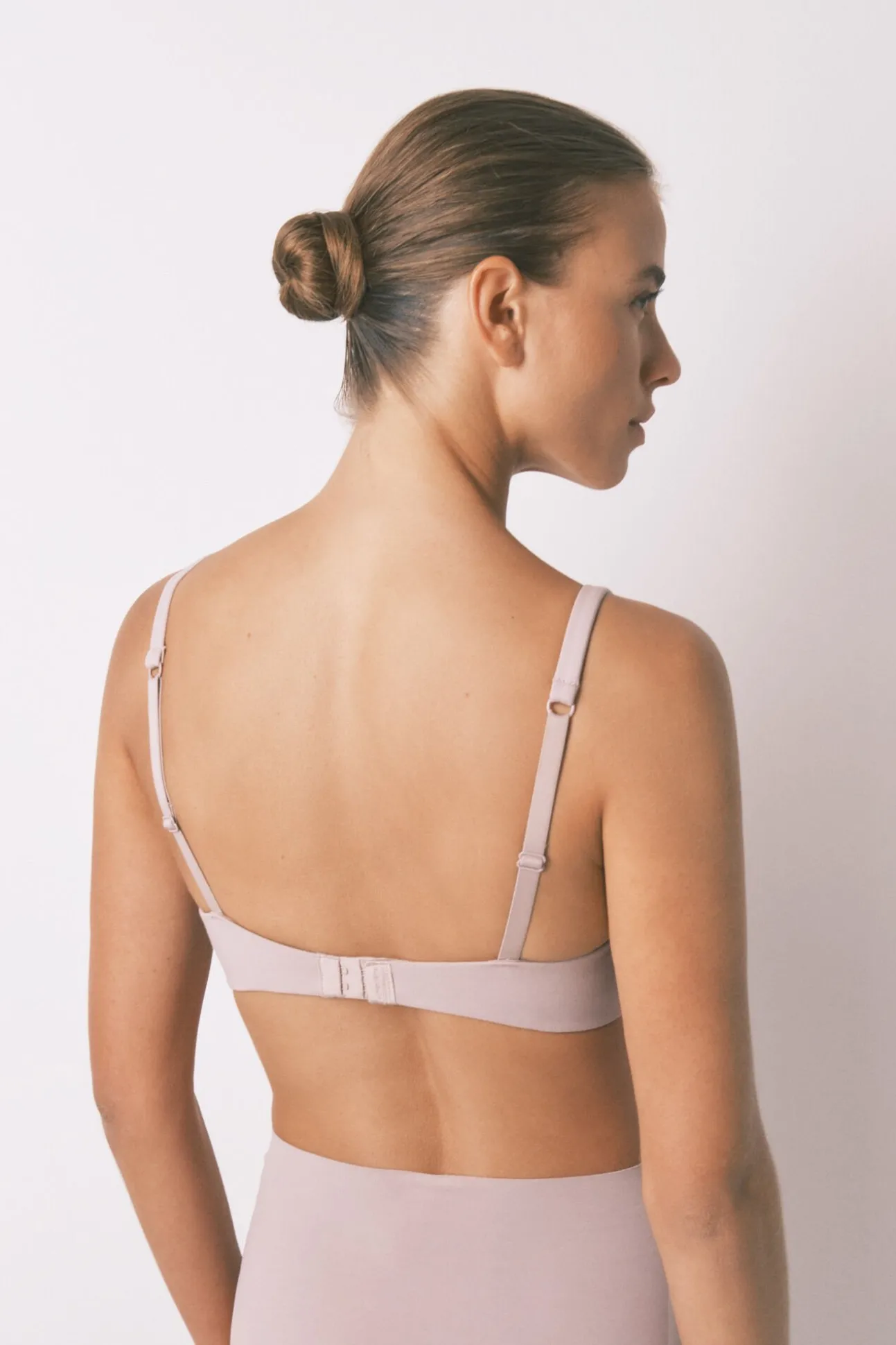 Sujetador tipo top algodón beige