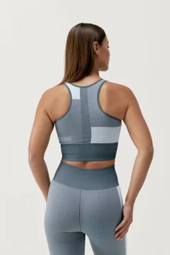 Sujetador top deportivo Athena gris/blanco
