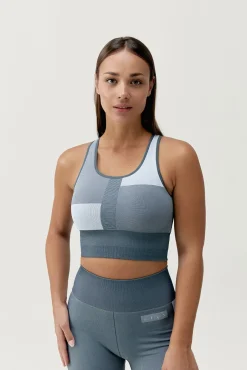 Sujetador top deportivo Athena gris/blanco