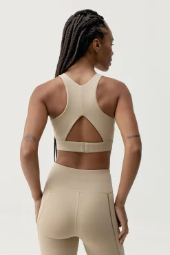 Sujetador top deportivo Gold beige