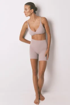 Sujetador triangular algodón beige