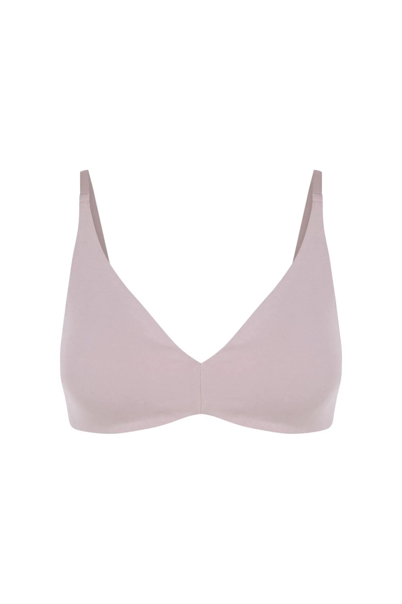 Sujetador triangular algodón beige