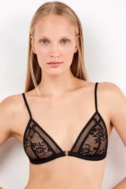 Sujetador triangular encaje all-over