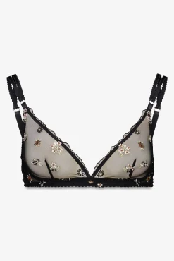 Sujetador triangular NATURAL tul bordado