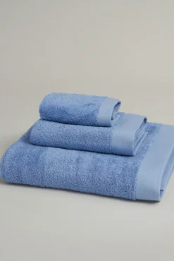 Toalla tocador wonder 550g rizo americano azul 30x50