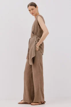 Top asimétrico textura