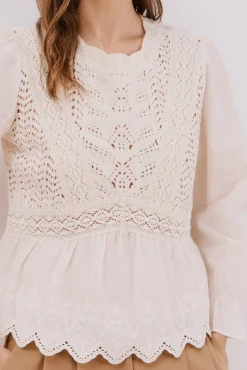 Top combinado crochet