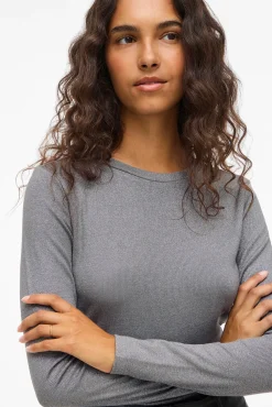 Top de manga larga con glitter