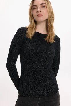 Top de manga larga con glitter