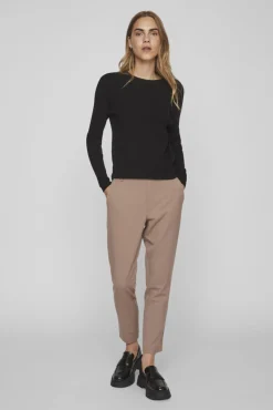 Top de punto canalé